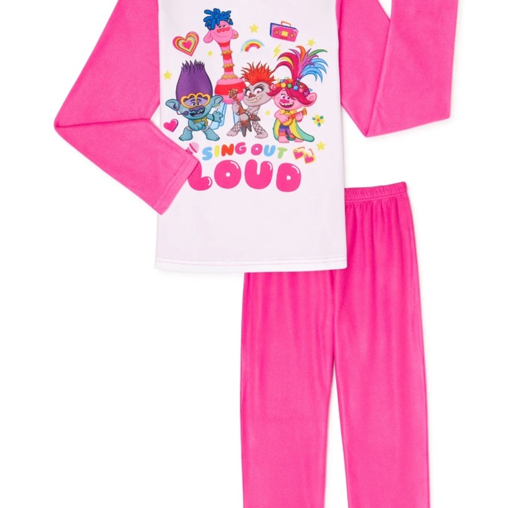 346. Trolls Girls Pajamas, 2-Piece Set.